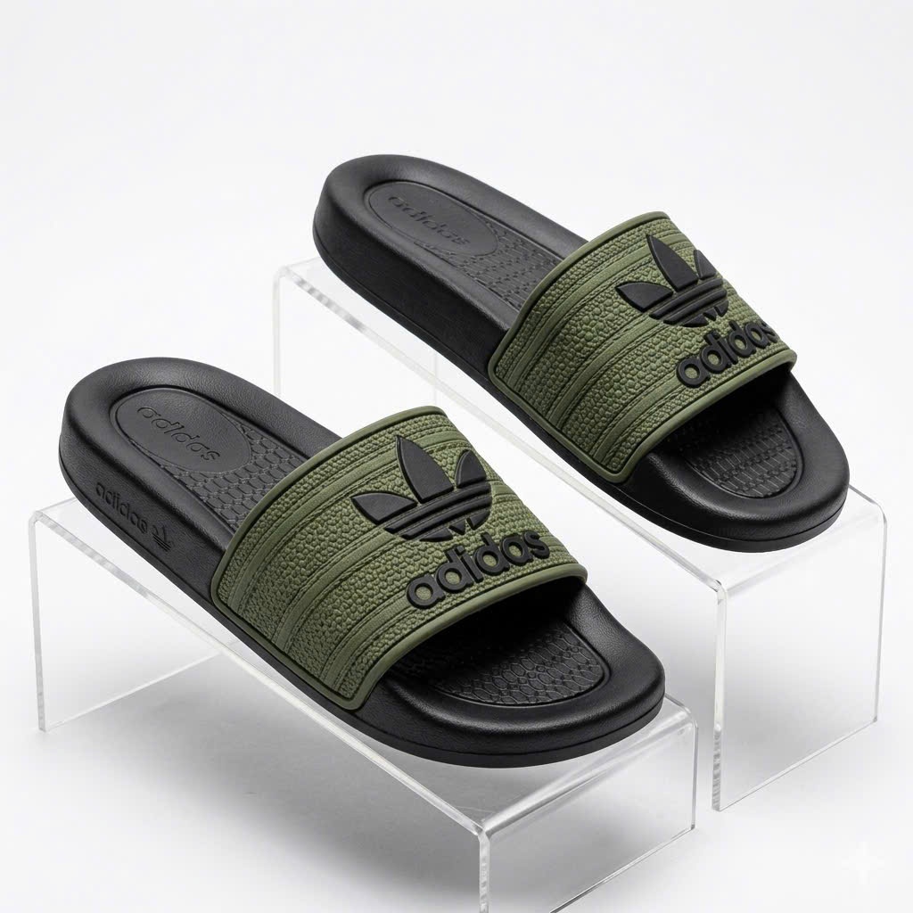 DÉP ADIDAS NAM DÉP QUAI NGANG CAO SU DẬP LOGO RÕ NÉT-ĐẾ CHỐNG TRƠN TRƯỢT