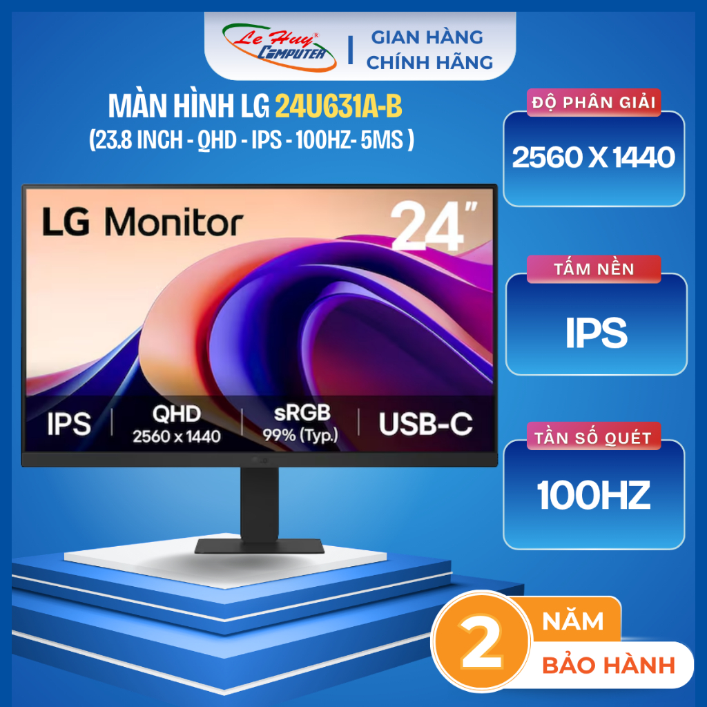 Màn Hình LCD LG 24U631A-B.ATVQ (IPS/2K/100Hz) - Hàng Chính Hãng