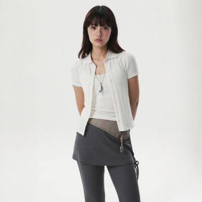 Áo Thun WHO.A.U Eyelet Jacquard T-Shirt_WHHAG2551F