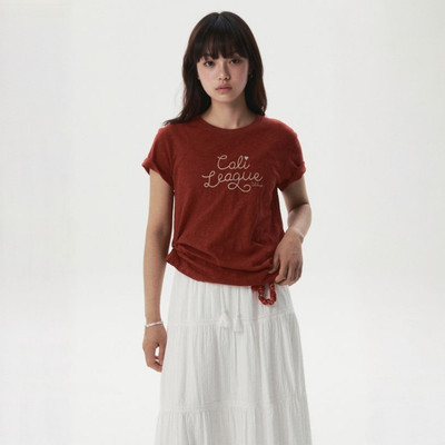 Áo Thun WHO.A.U Chain Embroidery T-Shirt_WHRAG2471F