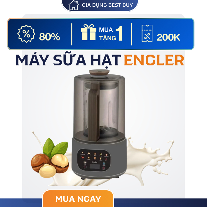 Máy làm sữa hạt đa năng ENGLER EL25, máy sữa hạt thông minh chính hãng, bảo Hành 24 Tháng