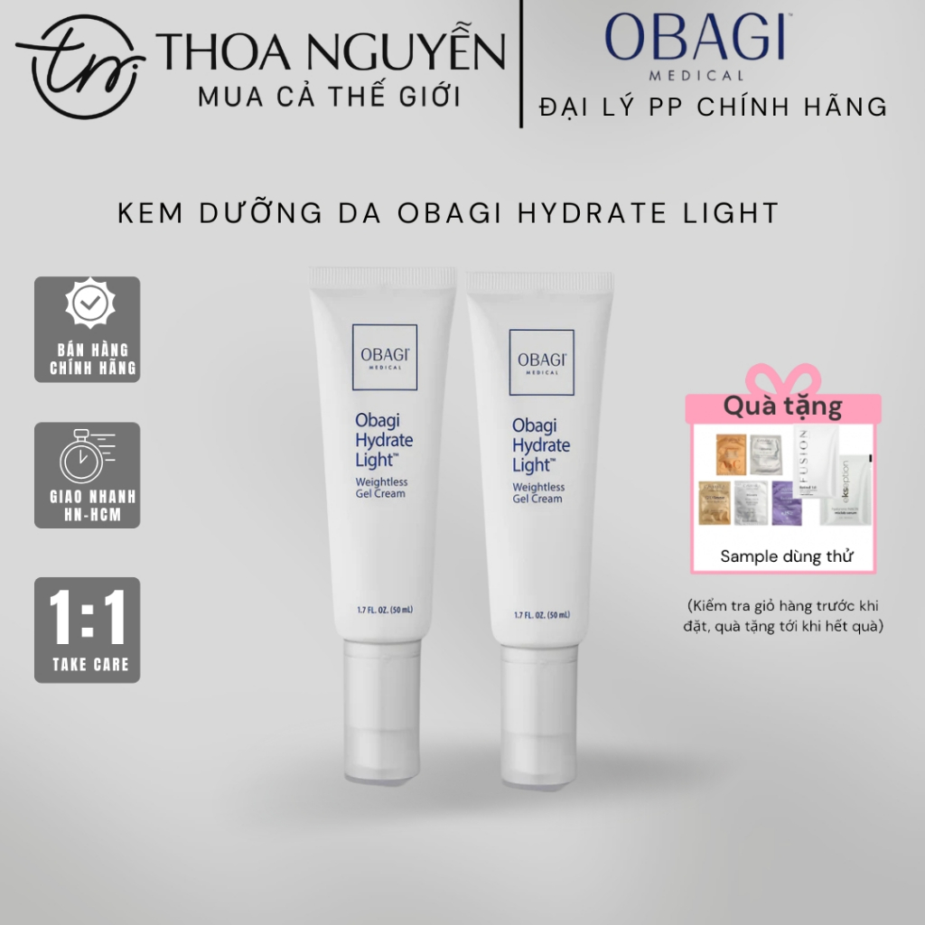 [HÀNG CÔNG TY] Kem dưỡng ẩm Obagi Hydrate Light Weightless Gel Cream 50ml