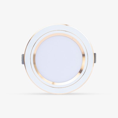 Đèn LED Âm Trần Downlight AT20 ĐM 90/8W Rạng Đông Đổi 3 Màu Viền Vàng, Lỗ Khoét 90mm, Tiết Kiệm Điện