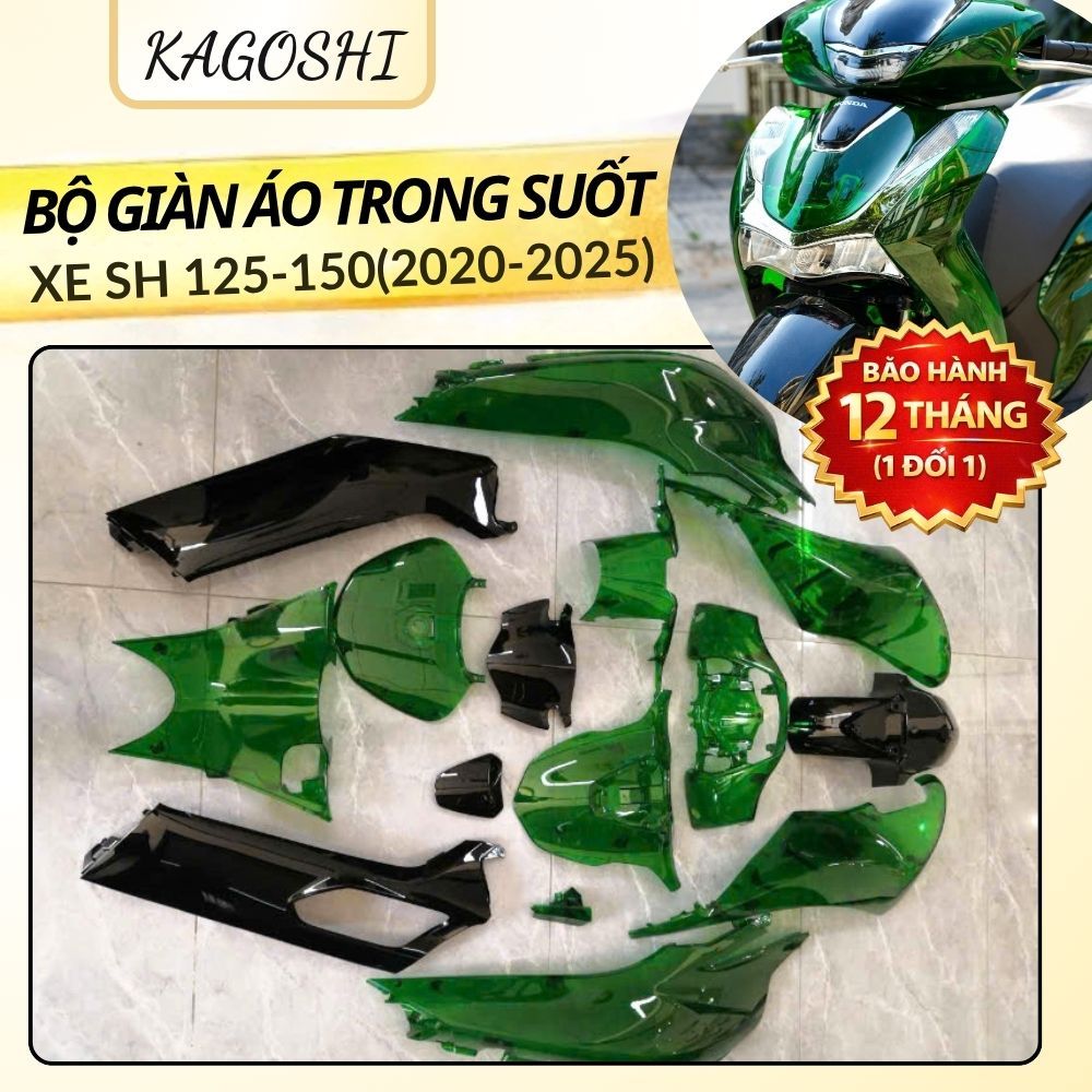 Dàn Áo Nhựa Trong Suốt SH 125i 150i 2020-2025 Full Bộ Cao Cấp | Bộ Vỏ Xe SH Form Zin Bền Đẹp