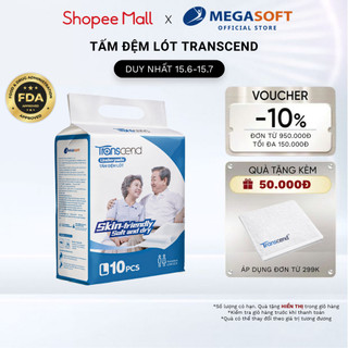 Tấm Đệm Lót TRANSCEND Miếng Lót Cho Người Già/Người Bệnh - Khử Mùi & Khô Thoáng Siêu Thấm Hút