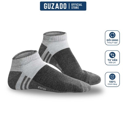 Combo 10 Đôi Tất Nam GUZADO Cổ Ngắn Vải Cotton, Co Giãn Tốt, Kháng Khuẩn Hiệu Quả CB10GTN01