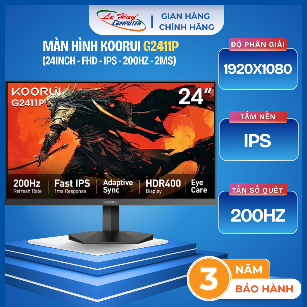 Màn Hình LCD Gaming KOORUI G2411P/ G2721V Tấm Nền IPS - Hàng Chính Hãng