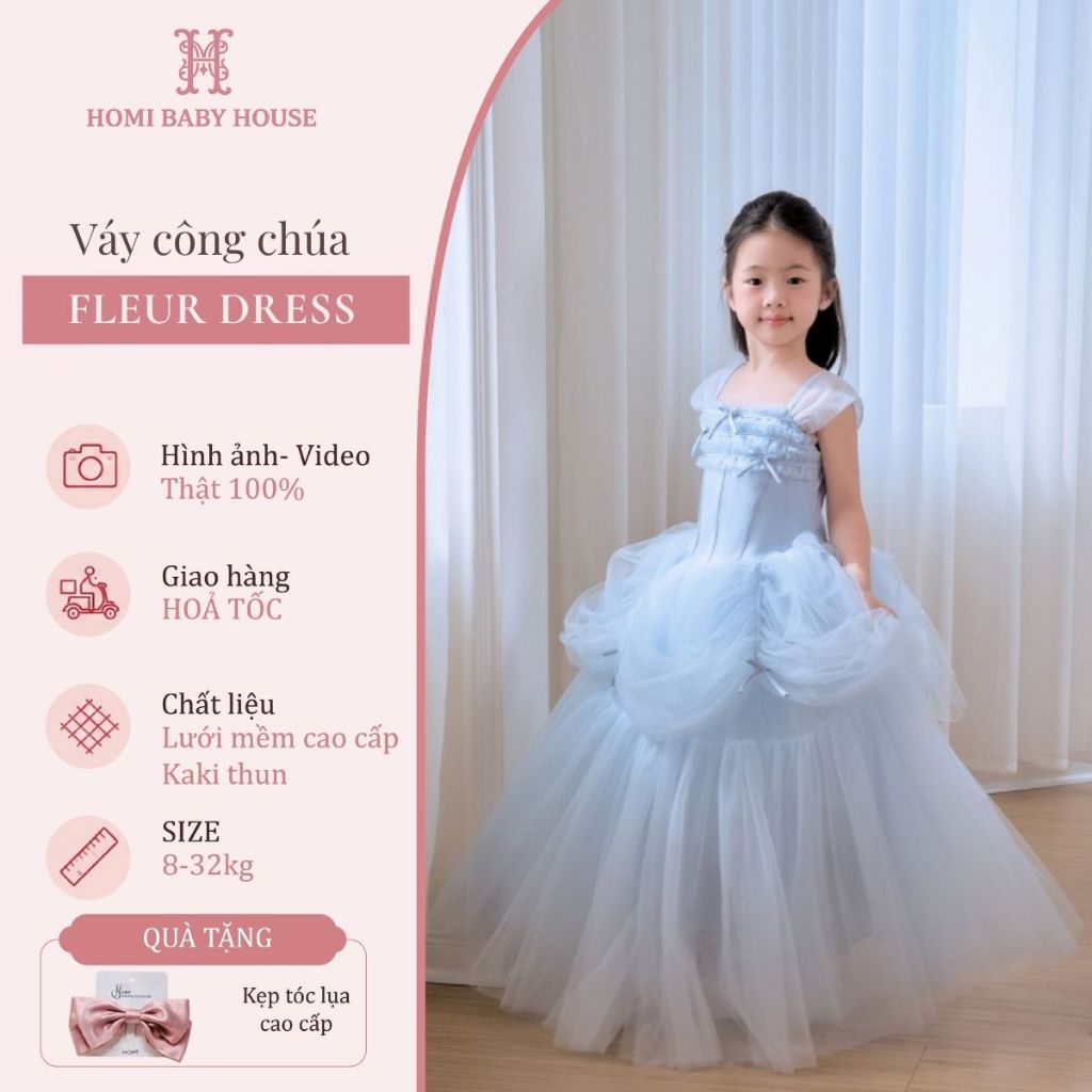 Váy công chúa bé gái FLEUR Dress –  Homi Baby house