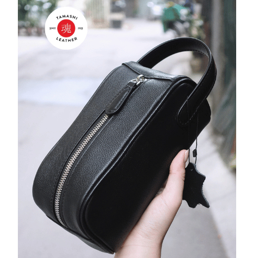 Ví cầm tay nam clutch cầm tay da bò thật cao cấp da bò Mil CL12 nhỏ gọn