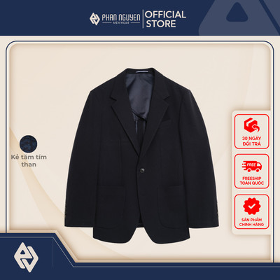 Áo blazer nam Phan Nguyễn, chất liệu cao cấp, mềm, kháng nhăn, form slim fit, giữ form tốt AVL.890