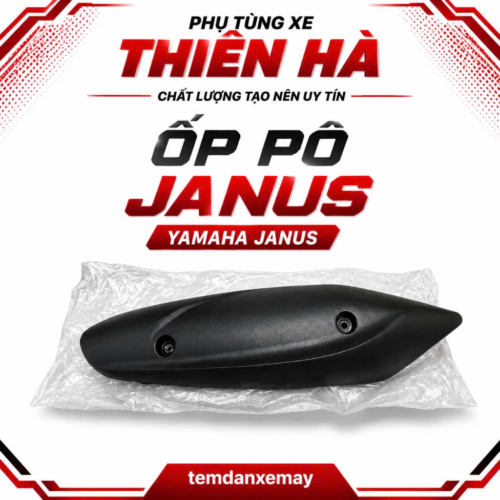Ốp Pô Janus Yamaha, Ốp Che Bô Xe Janus Yamaha Kèm Ốc, Tem, Ốp Ống Xả Janus Yamaha