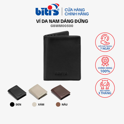 Ví Da Nam Dáng Đứng Màu Đen Cao Cấp GBWM00500