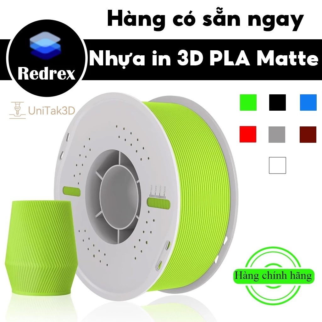 REDREX Nhựa in 3D PLA Matte 1.75mm 1kg Có thể được sử dụng trực tiếp in Bambu LAB Basic thông số