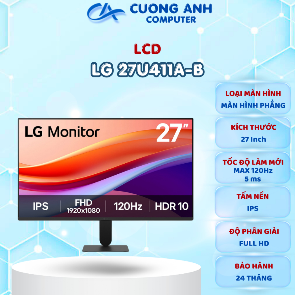 Màn Hình LG 27U411 A-B (27 inch - IPS - FHD - 120Hz - 5ms). Hàng mới chính hãng