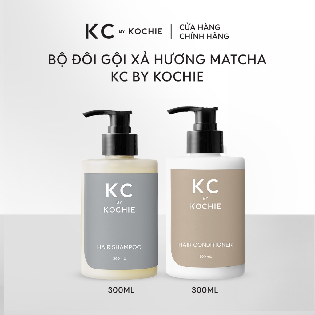 BỘ ĐÔI DẦU GỘI & DẦU XẢ HƯƠNG MATCHA KC BY KOCHIE 300ml