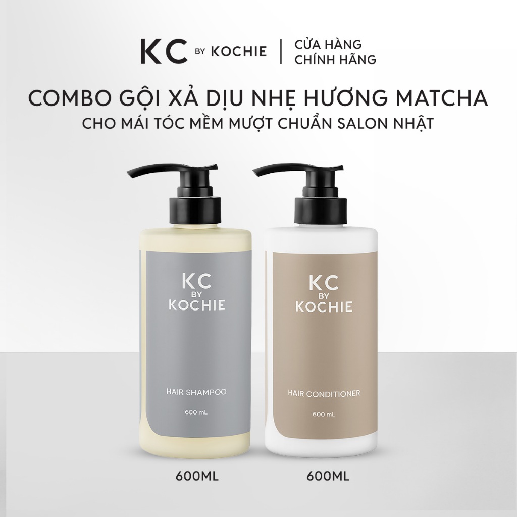 BỘ ĐÔI DẦU GỘI & DẦU XẢ HƯƠNG MATCHA KC BY KOCHIE 600ml
