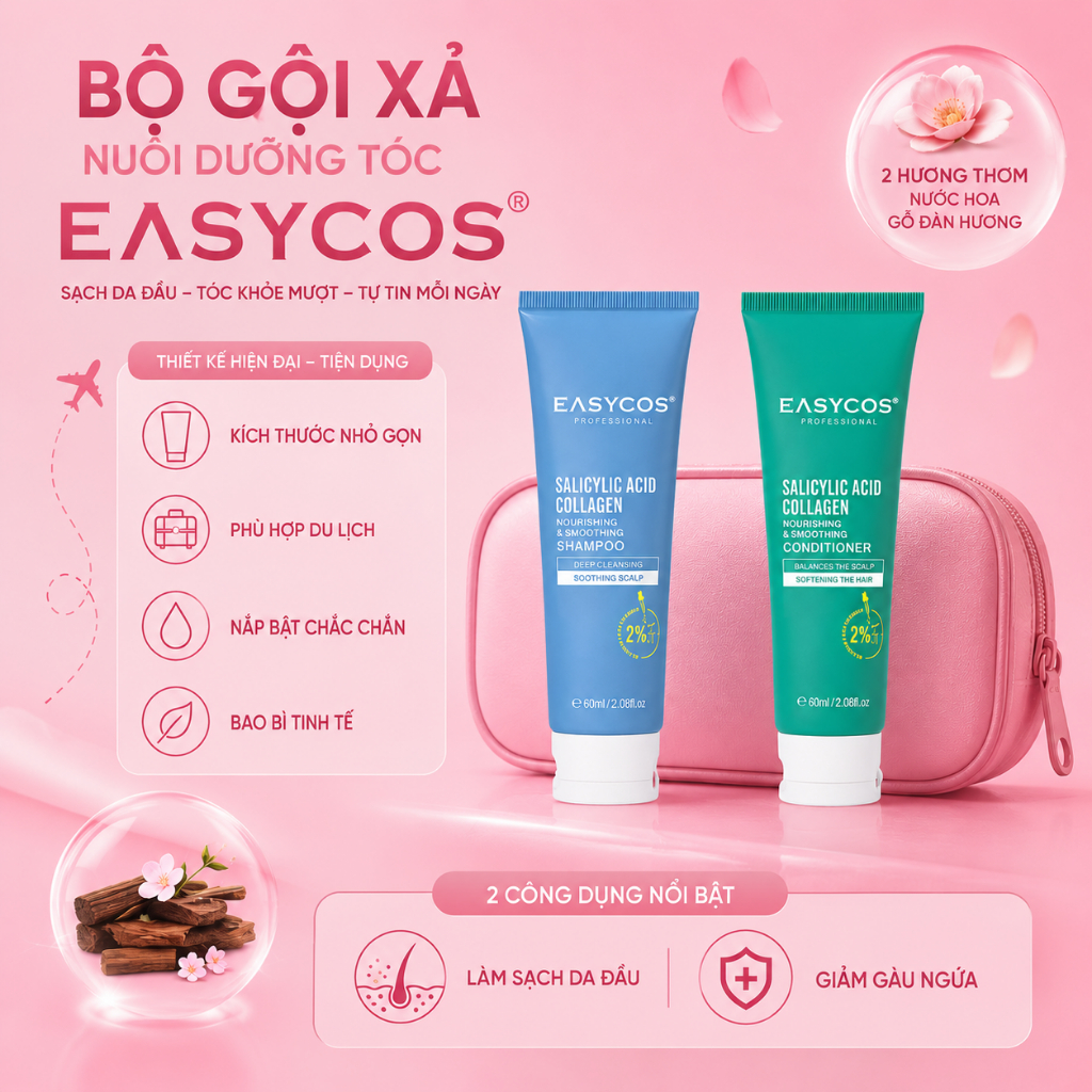[QUÀ TẶNG] Bộ Gội Xả Chăm sóc tóc mềm mượt - Phục hồi hư tổn, Bảo vệ da đầu, Dưỡng ẩm cho tóc