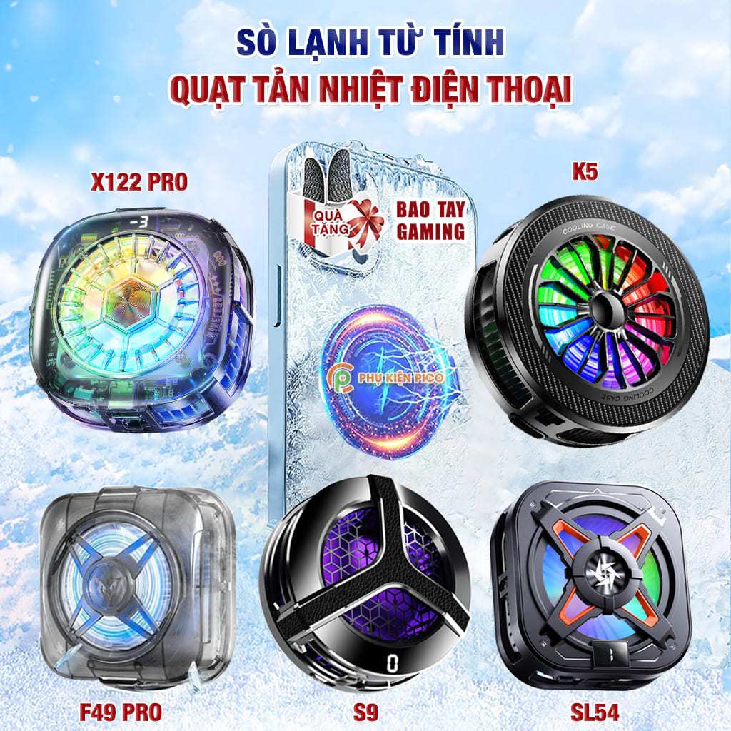 Quạt tản nhiệt điện thoại sò lạnh từ tính giá rẻ FS18 Pro / SL39 SE / X12 Plus / K5 / X12 / X122 Pro