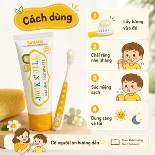 Kem đánh răng chuối Jack N'Jill, Úc (50g)