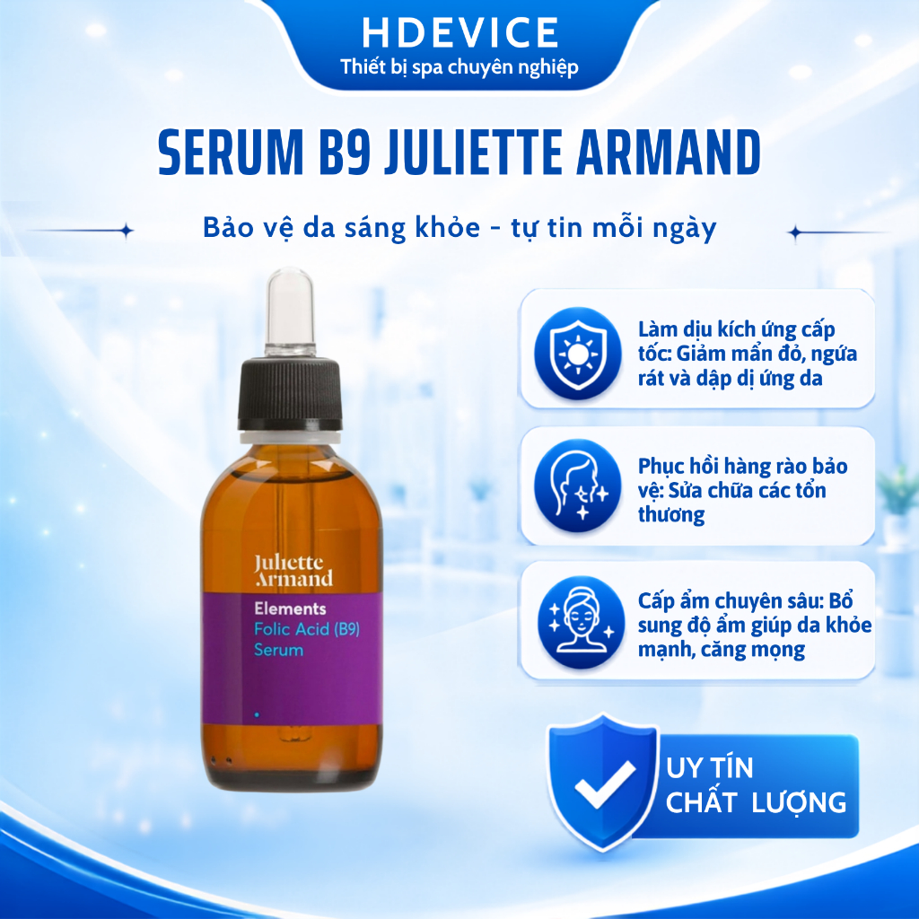 Tinh Chất Vitamin B9 Juliette Armand Elements Folic Acid B9 Serum 20ml – Dưỡng Ẩm, Làm Dịu & Bảo Vệ 