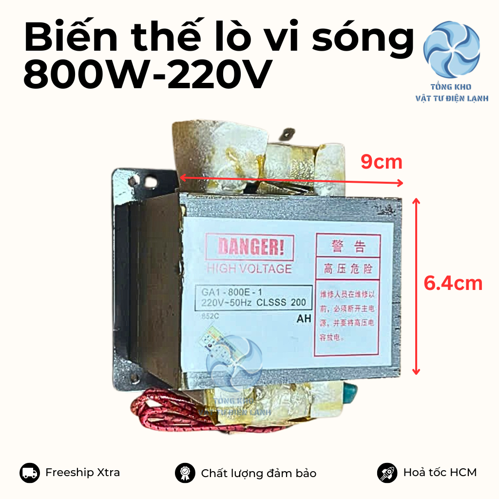 Biến thế lò vi sóng 800W 220V - Biến áp cao áp lò vi sóng