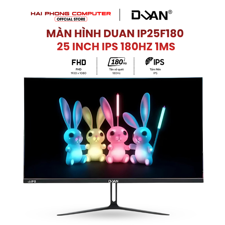 Màn hình LCD DUAN 25inch 180HZ IP25F180 PHẲNG 25 inch | IPS | 180Hz | 1MS | FULL VIỀN - Hàng Chính H