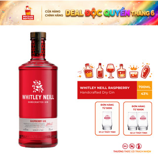 [CHÍNH HÃNG] Rượu Whitley Neill Raspberry Gin - 700ML - 43% - UK