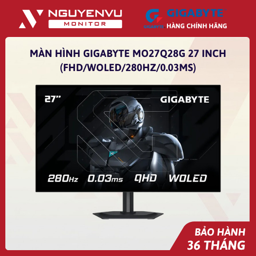 [Full Vat] Màn Hình Gaming GIGABYTE MO27Q28G 27 Inch (FHD/W-OLED/280Hz/0.03ms) - Bảo Hành 3 Năm