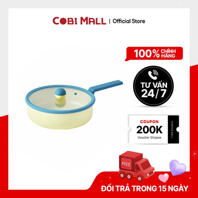 Chảo Đa Năng Neoflam Danish IH 20cm Hợp Kim Nhôm Đúc Kèm Nắp Kính Dùng Bếp Từ Hàn Quốc
