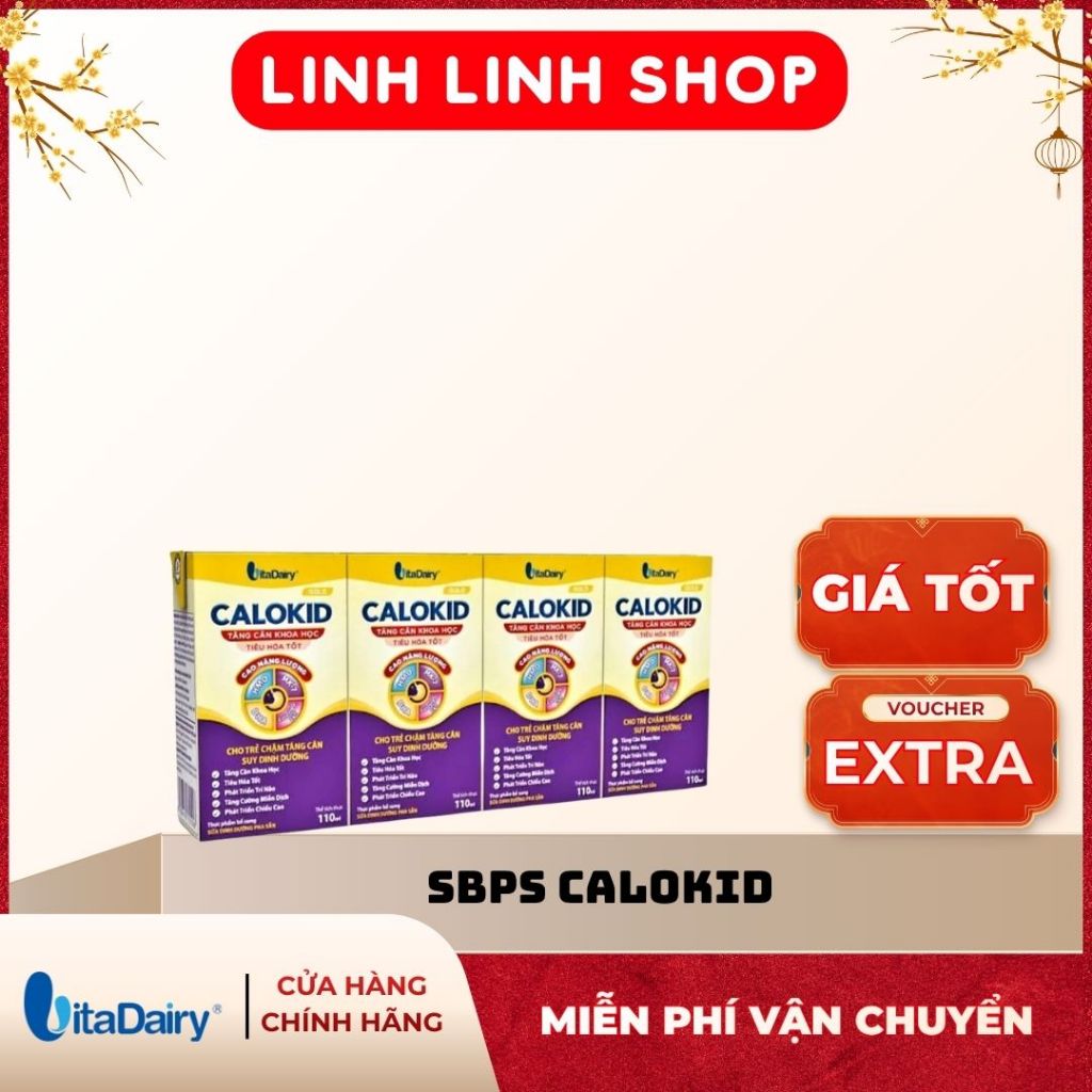 Sữa uống dinh dưỡng Calokid 110ml/180ml ( thùng 48 hộp ) - Vitadairy - Hàng Chính Hãng