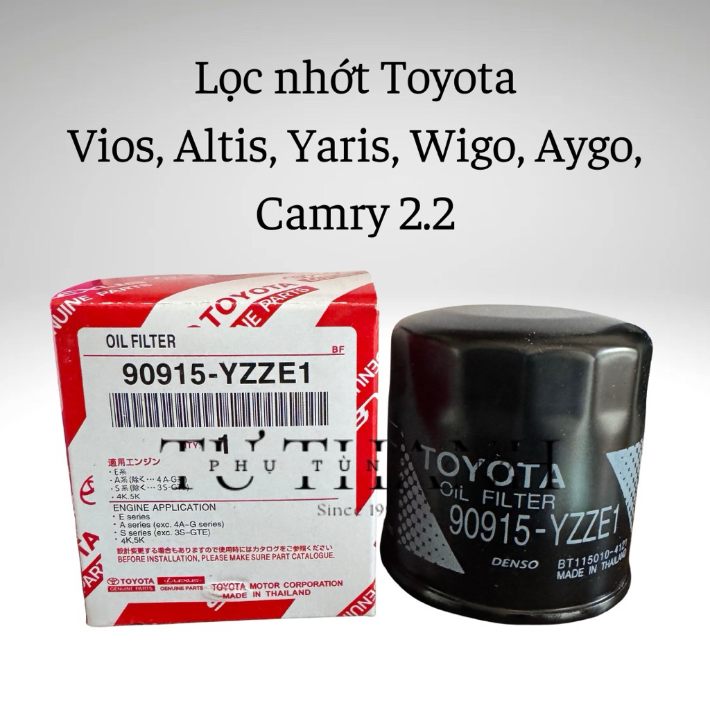 Lọc nhớt Toyota Vios, Altis, Yaris, Wigo, Aygo, Camry - Mã 90915-YZZE1