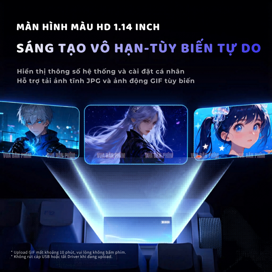 Bàn phím cơ không dây aula Nova 75 mạch xuôi  ,3 mode , màn hình tft , led rgb, hostswap, gasket mount, full foam | BigBuy360 - bigbuy360.vn
