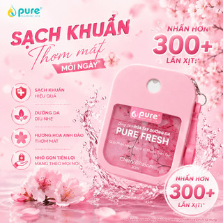 Dung dịch rửa tay kháng khuẩn 99% PURE FRESH 30ml – Thơm Mát, Dưỡng Da lưu hương đến 2h