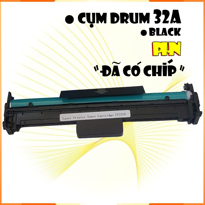 Cụm drum máy in HP laserjet Pro MFP M227fdw, M227sdn, M227 mã 32A/051 có sẵn chip cụm drum.