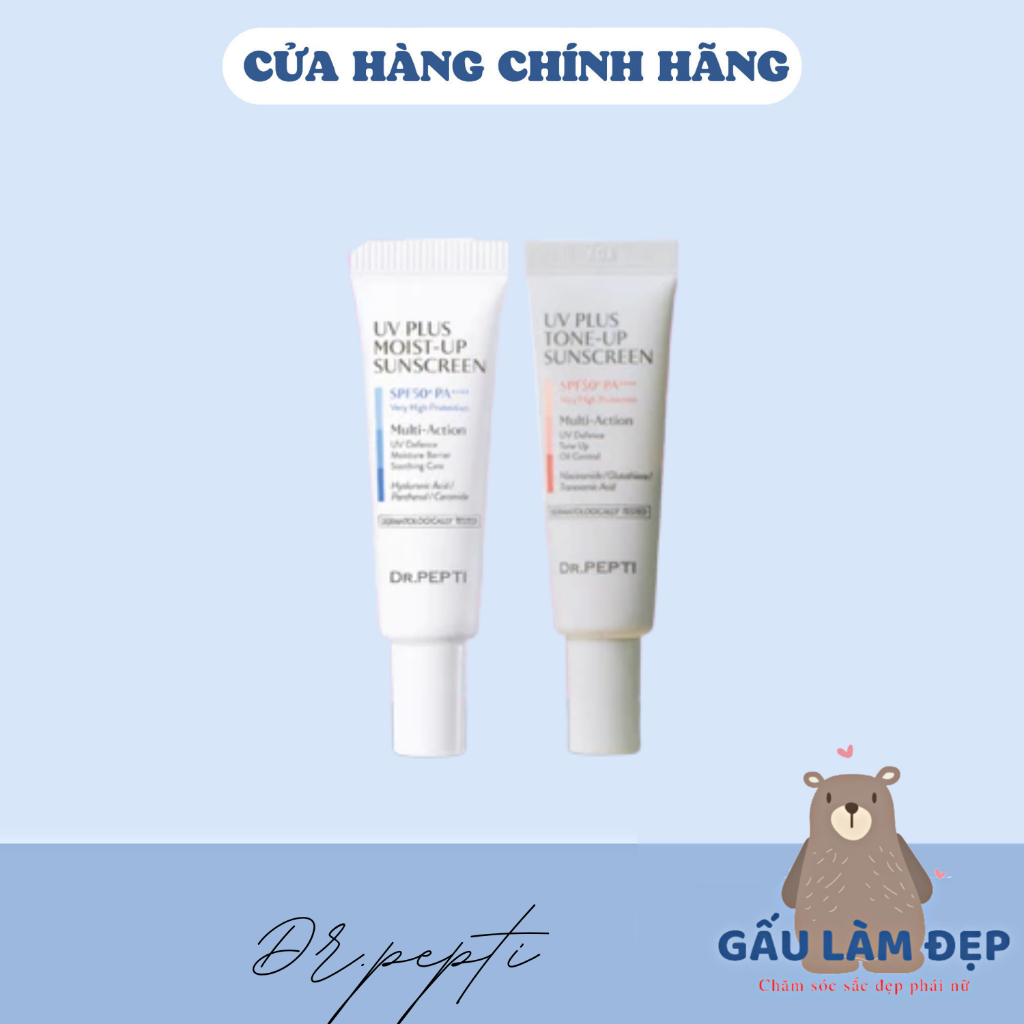 Kem Chống Nắng Uv Plus Moist-Up Sunscreen DR.PEPTI - Mini (CT)