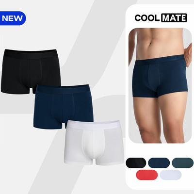 Combo 03 Quần lót nam Trunk Cotton Co Giãn Origin mềm mại, co giãn, thấm hút Coolmate