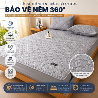 Ga Chống Thấm Cotton 100% Kháng Khuẩn Hàng Nhập Khẩu