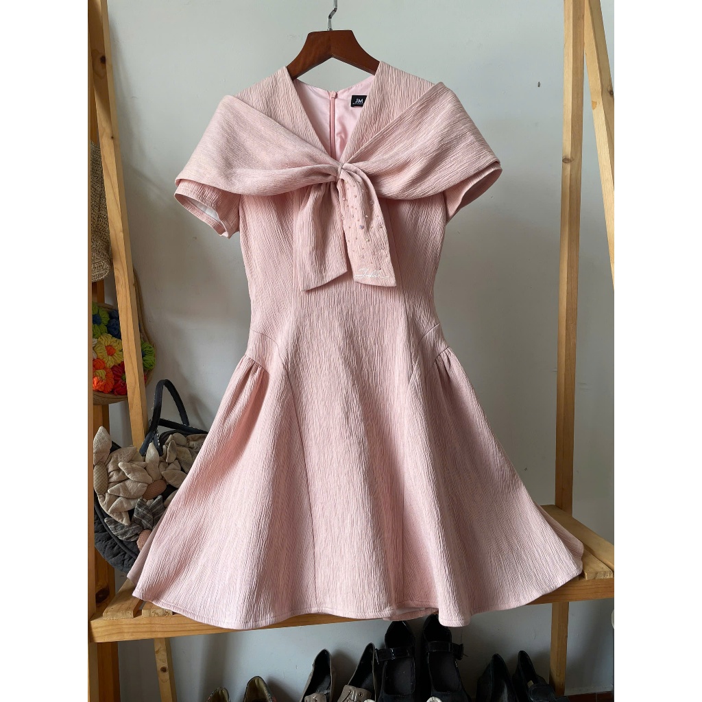 (Thanh lý đồ cá nhân) Đầm xòe phối vạt nơ JM Dress