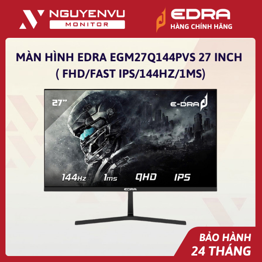 [Full Vat] Màn Hình Gaming EDRA EGM27Q144PVS 27 inch ( QHD/Fast IPS/144Hz/1ms) - Bảo Hành 2 Năm