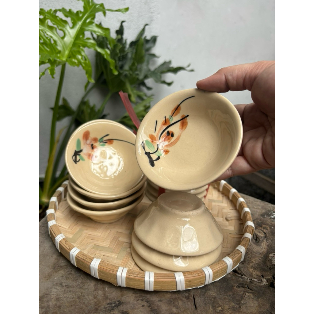 🌿🌼🌱Sét 10 Chén Bèo Kem Hoa Văn Xưa💢🌿 <ĐỘC và LẠ> 😋😚