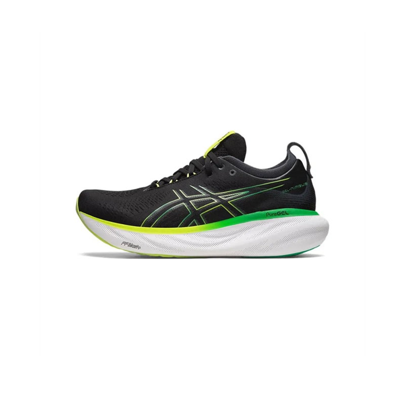 Asics GEL Nimbus 25 " Black Green "Da chịu mài mòn Soft Sole Hundred Casual Shoes