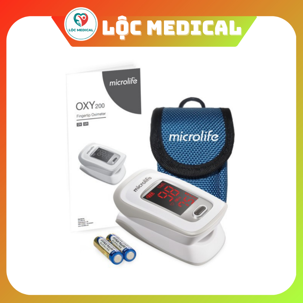 Máy đo nồng độ Oxy trong máu và nhịp tim Microlife OXY 200
