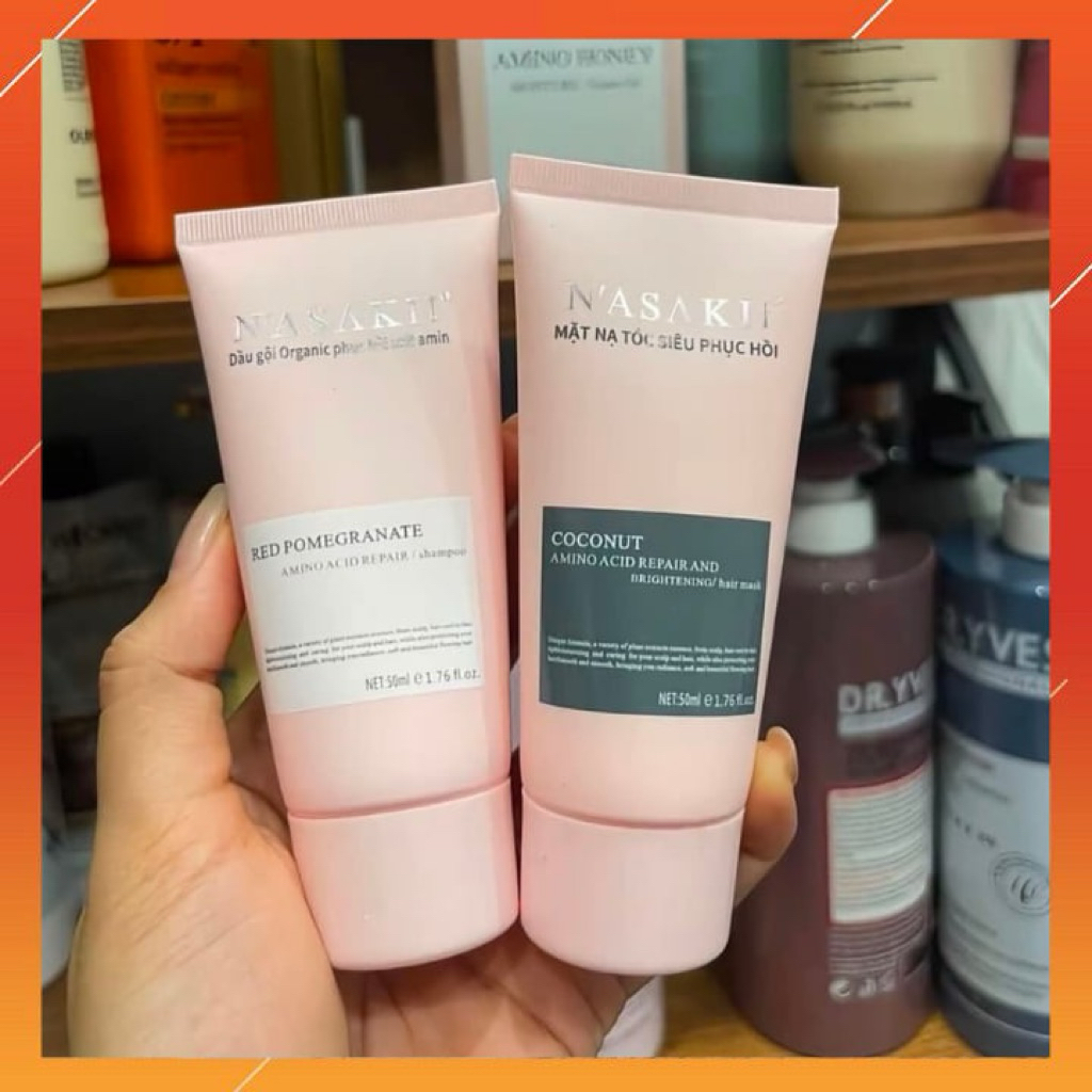 [ Mẫu Dùng Thử ]Combo Dầu Gội Xả NASAKII 50ml*2–Dưỡng Tóc Suôn Mượt, Phục Hồi Hư Tổn