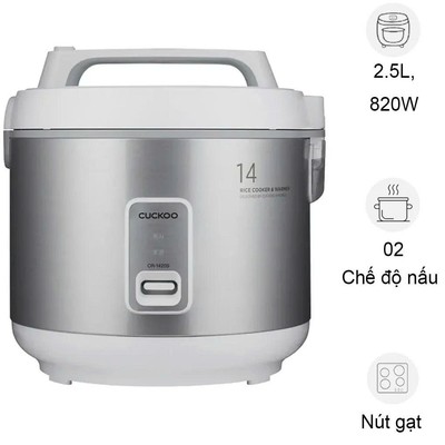 Nồi cơm nắp gài Cuckoo 2.52 lít CR-1415 - Hàng chính hãng bảo hàng 24 tháng