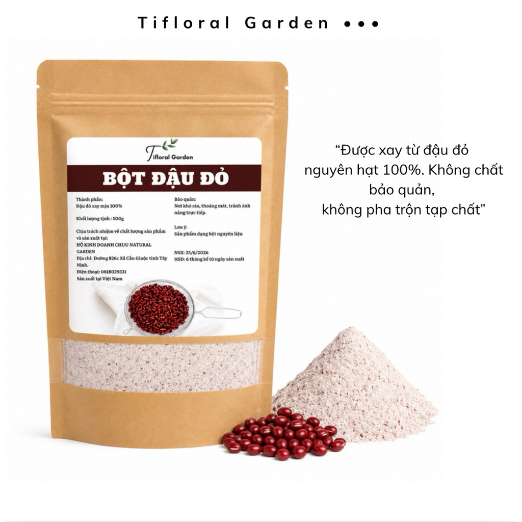 BỘT ĐẬU ĐỎ DƯỠNG TRẮNG DA NGUYÊN CHẤT THIÊN NHIÊN_by Chuu natural garden