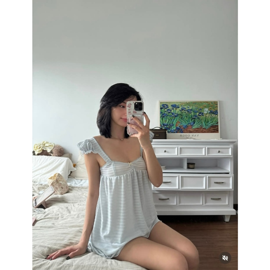 ONSRA.CO Váy ngủ babydoll nơ ngực tiểu thư _ Nebula set | BigBuy360 - bigbuy360.vn