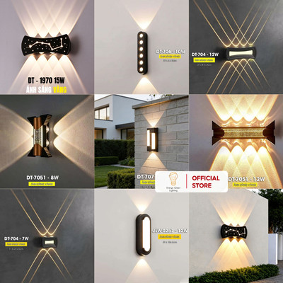 Nhiều Mẫu - Đèn Tường Energy Green Lighting - Ánh Sáng Vàng - Chống Nước IP65 - Bảo Hành 2 Năm