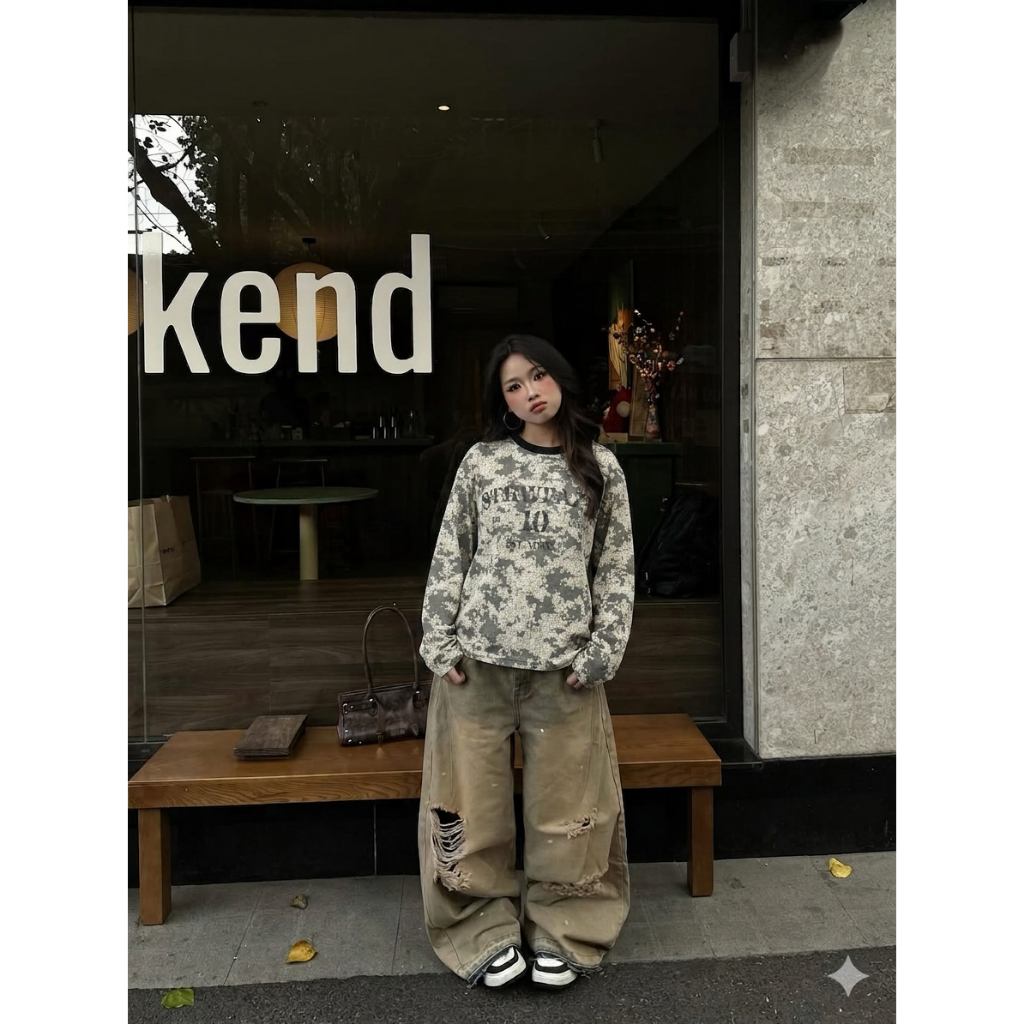 LOCAL BRAND-SWE DIGICAMO L/S TEE