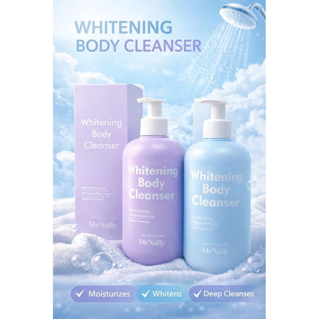 Sữa tắm dưỡng thể trắng da hương nước hoa McNally Whitening Body Cleanser 500ml.