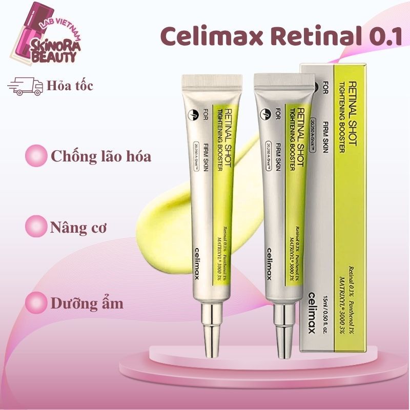 Kem dưỡng Celimax Vita A Retinal Shot Tightening Booster Trắng Da Kem Dưỡng Retinal Celimax Nâng Cơ 